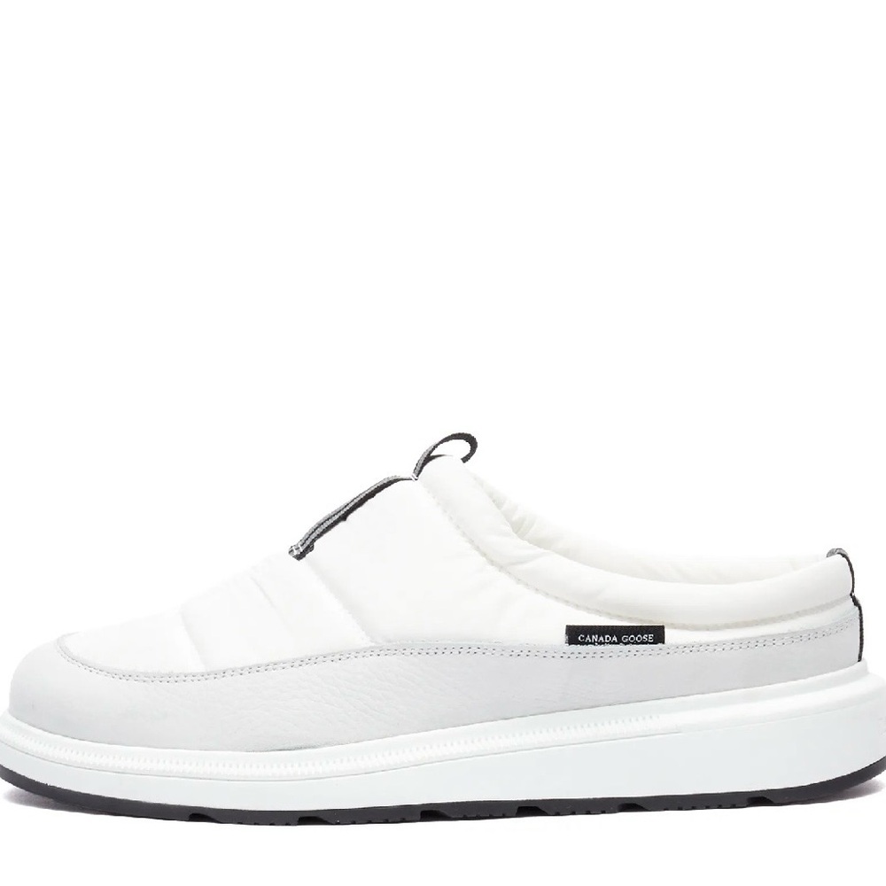 Canada Goose White Quilted Slip-On Shoes